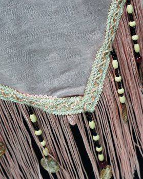 Écharpe de Luxe Ibiza à Franges Rose (1 pce)