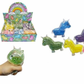 Pr&eacute;sentoir Licorne Squeeze &agrave; Paillettes (12 pi&egrave;ces)