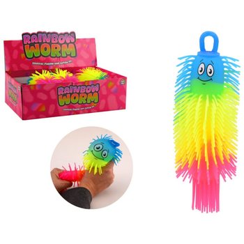 BALLE VER PUFFER RAINBOW - 22CM - COLORIS ASSORTIS - EN PRÉSENTOIR (12 pcs)