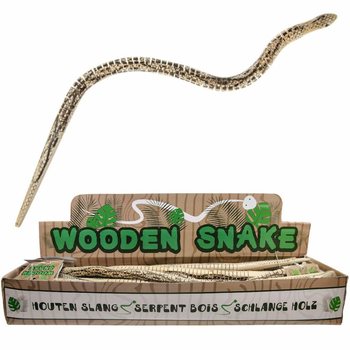 Serpent Articulé en Bois - 50cm - Présentoir (24 pcs)