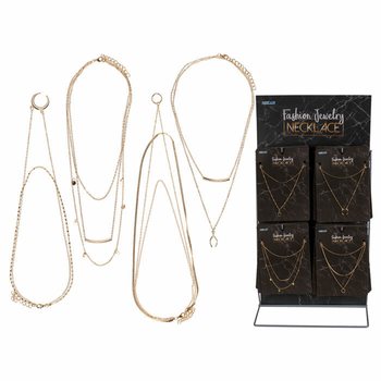 **MEGA PROMO** PRÉSENTOIR COMPLET BIJOUX FANTAISIE - COLLIERS (48 pcs)