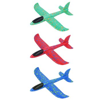 PLANEURS D'AVION EN MOUSSE - 23CM - COULEURS ASSORTIES (24 pcs)