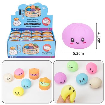 RAGE - Squishy Bun Dumplings PETIT (5.3x5.3x4.1 cm) - Jouet Fidget Viral 2026 (24 pces.)