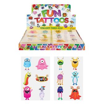 Tatouages Rigolos - Modèle : Monstres (96 pcs)