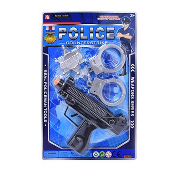 Set de Police Jouet avec Mitraillette, Menottes & Badge (6 pcs)