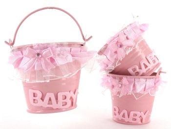 SEAU DE DÉCORATION - ROSE BÉBÉ (12 pcs)