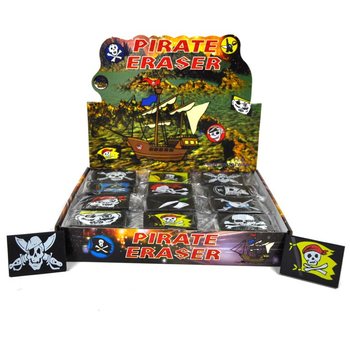 Gomme Carrée Pirate (60 pièces)