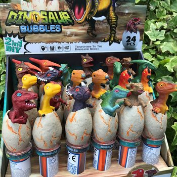 Baguettes de Bulles de Savon Dinosaure 3D (24 pi&egrave;ces en pr&eacute;sentoir)