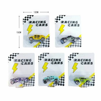 Lot de 12 Voitures de Course &agrave; Friction sur Carte