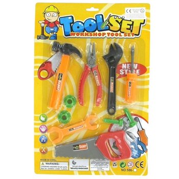 Grand Kit d'Outils Jouets sur Carte (8 pièces)