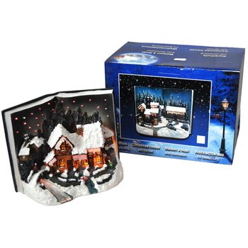 Village de No&euml;l en Forme de Livre avec &Eacute;clairage Glow