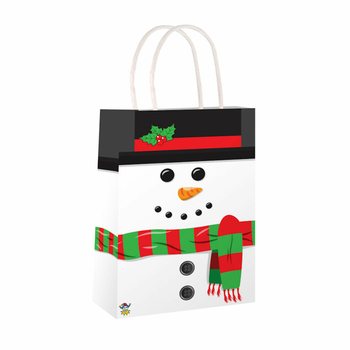 Sacs en Papier Bonhomme de Neige de Noël avec Poignées (24 pièces)