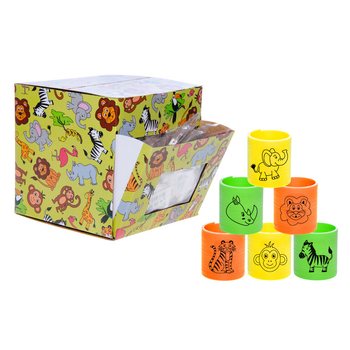 Ressorts Spirales Animaux de la Jungle (Pr&eacute;sentoir 60 pcs)