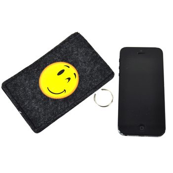 Pochettes pour t&eacute;l&eacute;phone avec porte-cl&eacute;s en pr&eacute;sentoir (48 pcs)