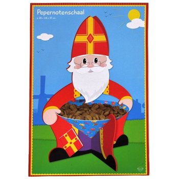 Grand Plat &agrave; Pepernoten Saint-Nicolas 26 x 24 x 33 cm (Lot de 6)