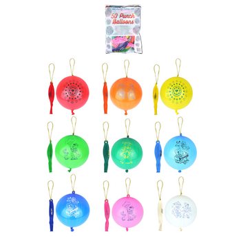 BALLONS REBONDEURS PUNCHING BALL MIX (50 pcs)