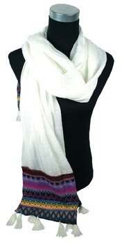 Écharpe Luxe Style Ibiza Crème (1 pc)
