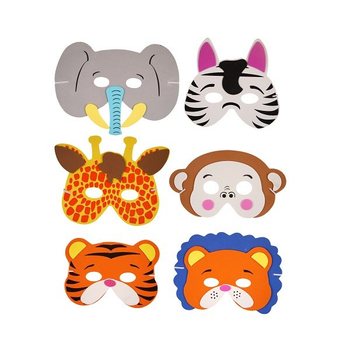 MIX MASQUES D'ANIMAUX EN MOUSSE (24 pcs)