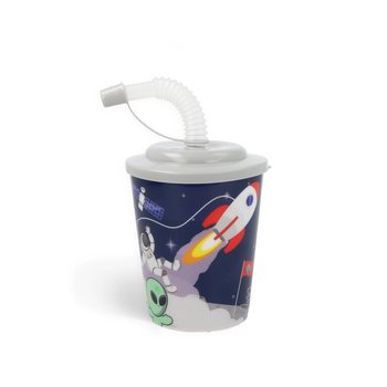 GOBELET / POT À GLACE AVEC PAILLE – ESPACE (12 pcs)