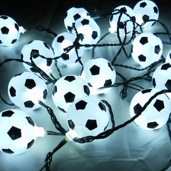 Guirlande Lumineuse Football NOIR/BLANC 10 Lampes (9 pcs)