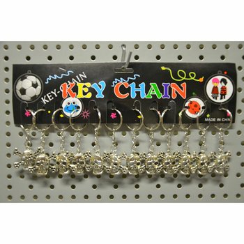PORTE-CLÉS TÊTE DE MORT / PIRATE (12 pcs)