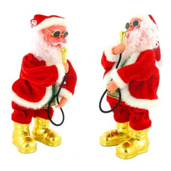 Père Noël chantant et dansant avec micro