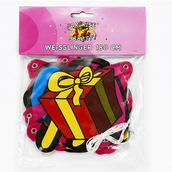 GUIRLANDE SURPRISE PARTY - LONGUEUR : 180 CM (6 pcs)