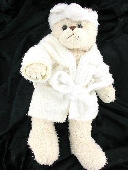 Ours en peluche avec peignoir