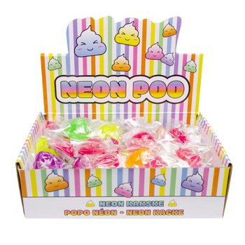 CACA SQUEEZE N&Eacute;ON - COULEURS MIXTES - EN PR&Eacute;SENTOIR (50 pcs)
