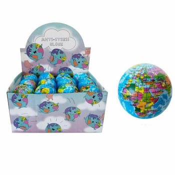 Présentoir de Balles Anti-Stress Globe Terrestre (24 pcs)