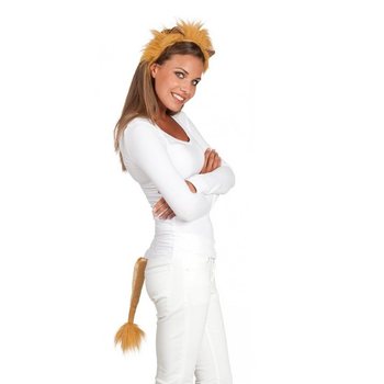 Ensemble Lion - Serre-t&ecirc;te et Queue (5 pcs)