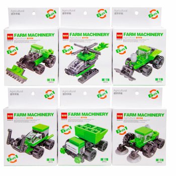 BRIQUES DE CONSTRUCTION BRICKS - V&Eacute;HICULES AGRICOLES (12 pi&egrave;ces)