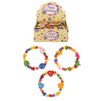 BRACELETS EN BOIS POUR ENFANTS EN PRÉSENTOIR (144 pcs)