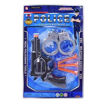 Set de jeu de police sur carte - 2 mod&egrave;les assortis (6 pi&egrave;ces)