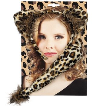 SET LÉOPARD - SERRE-TÊTE ET QUEUE (6 pcs.)