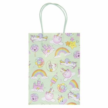 Sacs Cadeaux Licorne en Papier - 12 Pi&egrave;ces (16x9x22 cm)