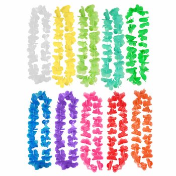 COLLIER HAWAÏEN - COULEURS MIXTES (10 pcs)