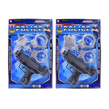 Set de Police Jouet avec Mitraillette, Menottes & Badge (6 pcs)