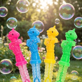 GRAND TUBE &Agrave; BULLES DE SAVON LICORNE 35 CM EN PR&Eacute;SENTOIR (24 pcs)
