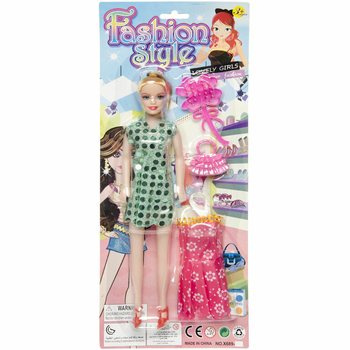 Poupée de Mode avec Robe sur Carte (12 pcs)