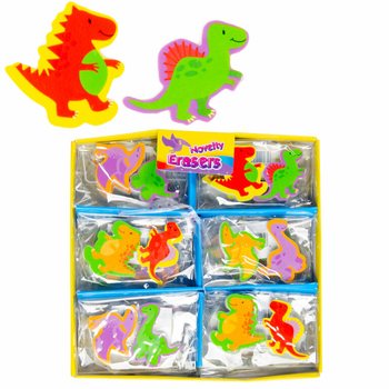 Lot de 2 Gommes DINO en Présentoir (36 pcs)