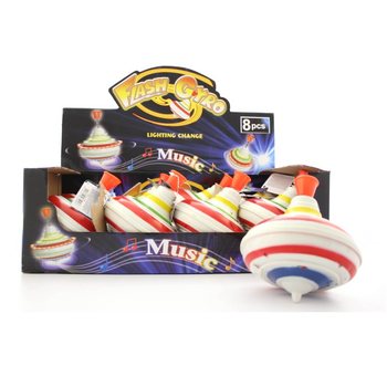 TOUPIE MUSICALE MÉGA AVEC LUMIÈRE ET SON (8 pcs)