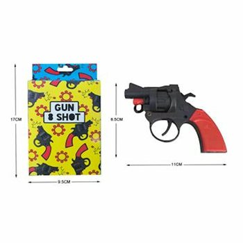 Pistolet &agrave; P&eacute;tards 8 Coups en Bo&icirc;te - Assortiment de Couleurs (6 pcs)