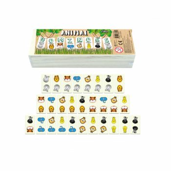 DOMINO ANIMAUX EN BOIS (10 pièces)