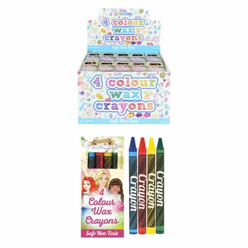 Sets de Crayons de Cire Princesse 4 Pièces en Présentoir (120 pcs)