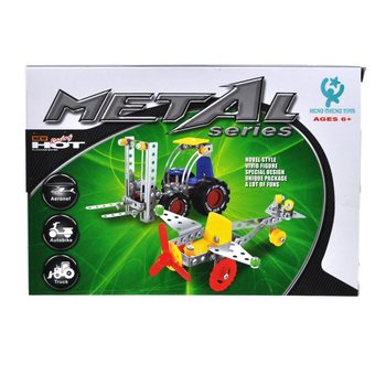 KIT DE CONSTRUCTION AVION EN MÉTAL À MONTER SOI-MÊME 101 pièces (Lot de 2)