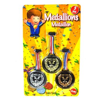 Set de 3 médailles sur carte (12 pcs)