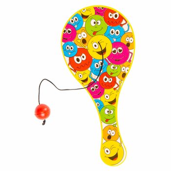 JEU DE RAQUETTE À ÉLASTIQUE - BALLE SMILEY - MODÈLE : SMILEY (48 pcs)