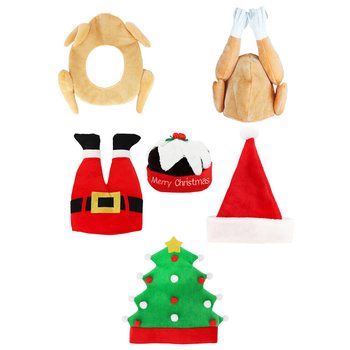 MIX BONNETS DE NOËL RIGOLOS DE LUXE - XMAS CAPS (6 pcs)