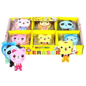 Gommes Animaux en Présentoir (30 pièces)